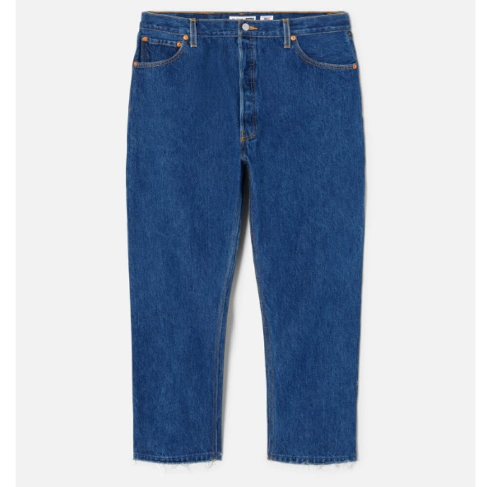 RE/DONE X Levi's High Rise Stove PIpe Jeans Indigo Women's 25 Cropped Straight